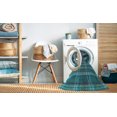 thumbnail image 2 of Ahgly Company Tapis de Zone Carré Lavable en Machine, Turquoise Foncé Vert, 5 Pieds Carré, 2 of 7
