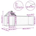 thumbnail image 4 of vidaXL Chicken Coop 3x1x1.5 m Galvanised Steel, 4 of 4