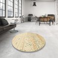 thumbnail image 3 of Ahgly Company Tapis d'Intérieur Rectangulaire Abstrait Kaki et Or, Tapis de Zone Abstrait, 6 Pieds x 9 Pieds, 3 of 6