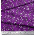 thumbnail image 2 of Soimoi Crepe Silk Fabric Leaves & Floral Block Print Fabric by The Yard 42 Inch Wide, 2 of 3