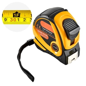 KFFKFF Mesure de la bande 25 Longueur du pi, bande de mesure avec rétractable, impériale et métrique ft/m double-échelle & ABS étui & Outil de mesure en acier facile à lire