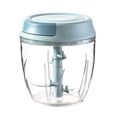 thumbnail image 2 of Manual Food Processor Mini Pull String for Veggies  Ginger  Fruits  Nuts  Herbs  etc  Blue Medium, 2 of 7