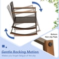 thumbnail image 2 of Gymax 3PCS Rattan Rocking Chair Bistro Set Armrest Cushion Table W/ Storage Shelf Patio, 2 of 6