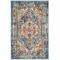 thumbnail image 1 of homeroots home decor 385546 2’ x 3’ Ivory and Light Blue Distressed Scatter Rug, 1 of 1