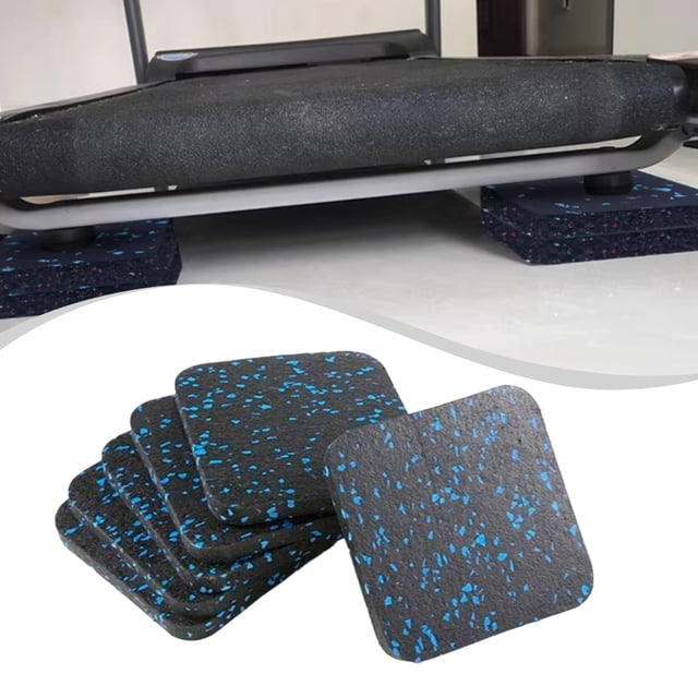 Ethern 4-Piece Treadmill Mat Floor Protection Mat Fitness Equipment Mat Non-Slip Rubber 6pcs