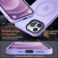 thumbnail image 4 of Entronix Heavy Duty Case For iPhone 15 Pro Max,14 Pro Max, Translucent Matte Back, Magnetic Sturdy Case, Purple, 4 of 5