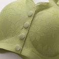 thumbnail image 4 of Fgnfyis Women's Solid Color Lace Pattern Front Buckle Non Underwire Tank Top Bra Womens Bras Green XXL, 4 of 7