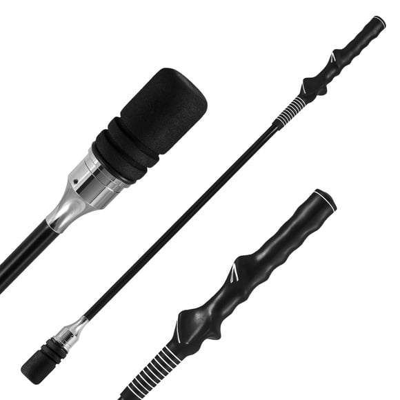 Gymax Golf Swing Trainer Click Stick Swing Training Aid for Speed Flexibility Balance Black