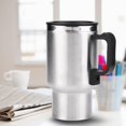 thumbnail image 2 of LAFGUR 12V 450ml Electric In‑car Stainless Steel Travel Heating Cup Coffee Tea Car Cup Mug,Electric Water Kettle,Car Electric Cup, 2 of 8