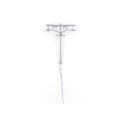 thumbnail image 2 of Model Layout Lights Double-Heads Outdoor Garden Lamps Scale Mini Miniature Lamppost Yards Table Train Street Decorations Gray（1:100）（White）, 2 of 9