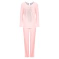 thumbnail image 5 of Tnhcen Ensemble de Pyjama 2 Pcs pour Femmes Ensemble de Détente Col Rond Manches Longues Pantalon Taille avec Poches P-3TG, 5 of 5
