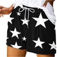 thumbnail image 1 of Plebaso Women's Summer Casual Shorts Printed Drawstring Shorts Lightweight Beach Shorts with Pockets, 1 of 5