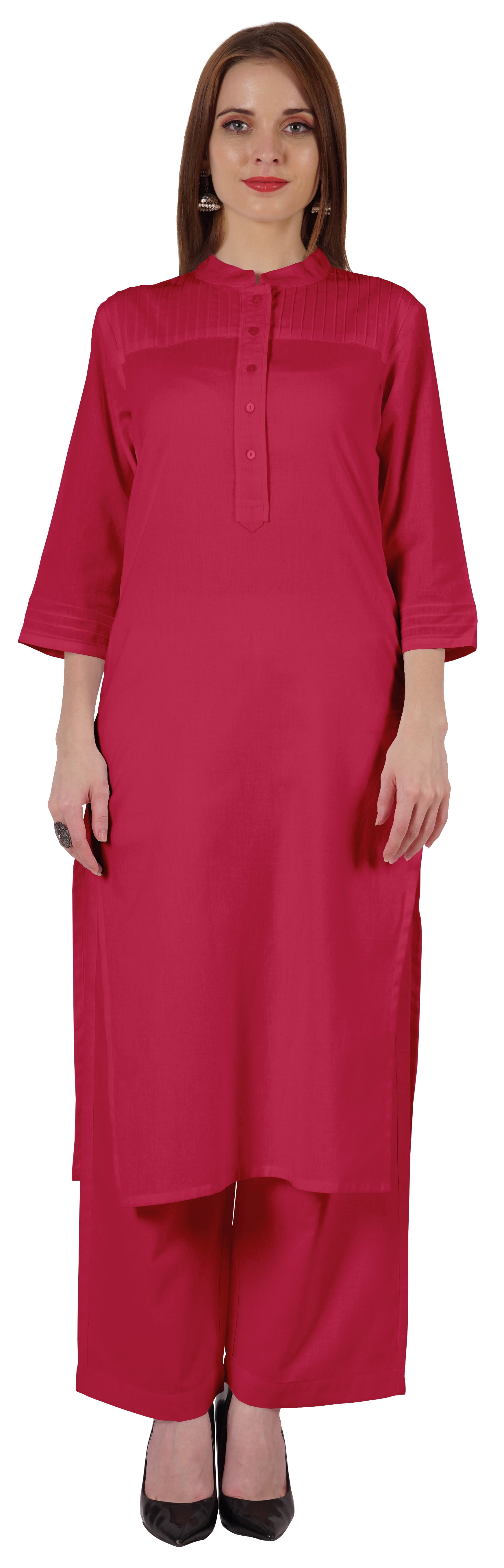 Bimba Traditional Indian Solid Dress For Women Indian Ethnic Kurta And Pants Palazzo Set