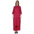 thumbnail image 1 of Bimba Robe Traditionnelle Indienne Unie pour Femmes Ensemble Kurta et Pantalon Ethnique Indien Palazzo, 1 of 7