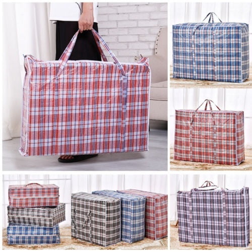 Sac en Plastique Pratique pour Lessive à la Maison, Couette, à Fermeture Éclair, Réutilisable, Grand, Robuste, Sacs de Rangement Durables, 4 Tailles Différentes au Choix