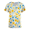 thumbnail image 4 of Pisexur Womens Scrub Tops Boasting Colorful Floral Prints Along With Short Sleeve Scrub Tops Suitable for Nursing Uniforms With Convenient Pockets, 4 of 4