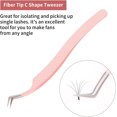 thumbnail image 2 of Pinces à Cils pour Extensions, Pinces à Cils à Embout en Fibre, Pinces Professionnelles pour Extensions de Cils, Pinces pour les Fans de Volume et l'Isolation, et pour Ramasser des Cils Simples, Pinces à Cils Volume Rose, 2 of 7