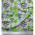 thumbnail image 1 of Soimoi Green Velvet Fabric Leopard & Wild Animal Skin Fabric Prints by Yard 58 Inch Wide, 1 of 3