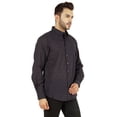 thumbnail image 3 of Bestman Chemise Imprimée pour Hommes à Manches Longues avec Poignets Chemise en Coton Flammé Tenue de Bureau, 3 of 7