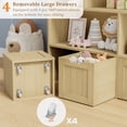thumbnail image 2 of Homfa 7 Cube Toy Storage Organizer, Kids Geometric Bookcase and Bookshelf with 4 Drawers, Natural, 2 of 7