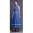 thumbnail image 3 of Bimba Kurti Longue Indienne Mandala Bleue pour Femmes Tenue de Fête Imprimée Sans Manches Robe Anarkali Kurti Moyen, 3 of 6