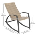 thumbnail image 3 of Outsunny 2 Pieces Wicker Outdoor Patio Rocking Chair Set, Khaki, 3 of 10