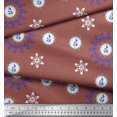 thumbnail image 2 of Soimoi Polyester Crepe Fabric Berries & Damask Decorative Print Fabric by Yard 52 Inch Wide, 2 of 3