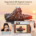 thumbnail image 3 of Refurbished Zostuic DC202 4K Digital Camera with Viewfinder Flash & Dial, 48MP Digital Camera, 3 of 3