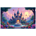 thumbnail image 1 of Fairytale Castle Backdrop Banner for Kids Party Wedding Photo Shoot Birthday Decoration Events Magical Background Props, 1 of 3