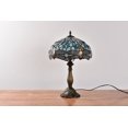 thumbnail image 4 of Tiffany Style Desk Lamp Table Bedside LED Lamp Bedroom Stained-Glass 18.1'' Height Multi-color, 4 of 4