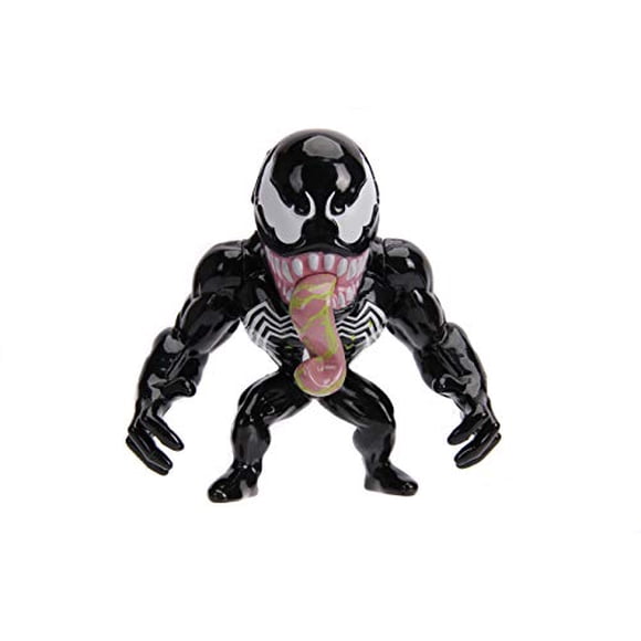 Jada Toys Marvel Spider-Man Venom Figurine de Collection en Métal Moulé sous Pression, 4 Pouces, Noir avec Slime