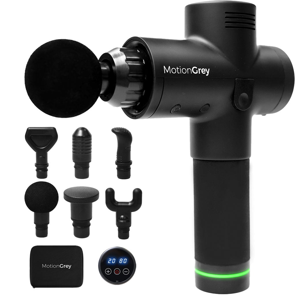 MotionGrey Personal Massage Gun Vibration Deep Tissue Percussion Massager Handheld 20 Adjustable Speeds Massager Pain Relief