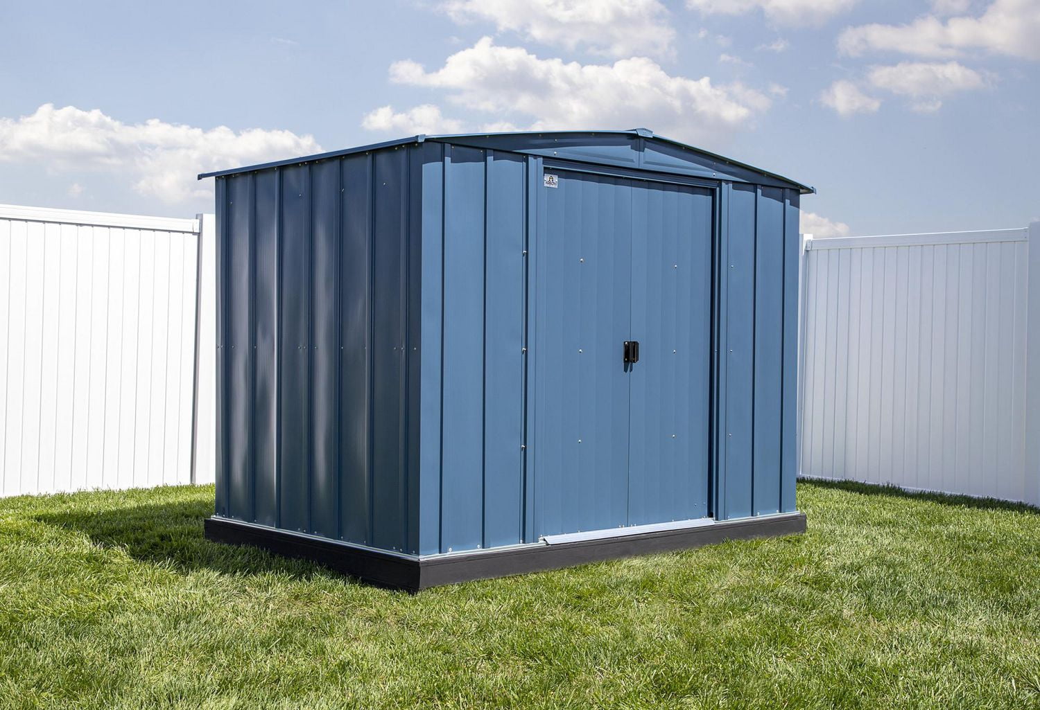 Arrow Classic Steel Storage Shed, 8x6, Blue Grey