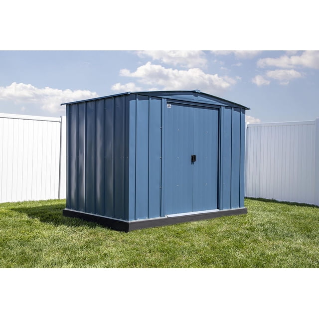 Arrow Classic Steel Storage Shed, 8x6, Blue Grey