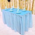 thumbnail image 2 of Eye-catching Table Skirt Washable PEVA Decorative Waterproof Desk Dress Cover for Home, 2 of 8