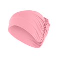 thumbnail image 1 of Women Solid Beading Hat Muslim Ruffle Cancer Chemo Hat Wrap Cap, 1 of 3