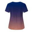 thumbnail image 3 of Haut de Sarrau à Col en V Dégradé pour Femmes, Extensible Doux, Résistant aux Plis, Uniforme Médical d'Infirmière avec 2 Poches, Confortable et Léger, Uniforme de Travail à Manches Courtes, Blouse Imprimée, Kaki, 3 of 4