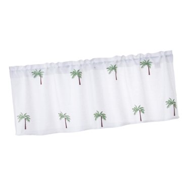 Rideau Court à Poche pour Tringle Rideaux Courts Rideau Court pour Café Salon Salle de Bain Arbre Arbre 132cmx46cm