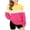 Hot Pink, variant on Milgrthf Girls Fall Sweatshirts Casual Color Block Long Sleeve Crewneck Pullover Tops Pink 2 Years