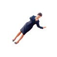 thumbnail image 1 of 1:64 Hand Painted Model People Figure Diorama Scenery Hostess 1/64 ho Blue, 1 of 9
