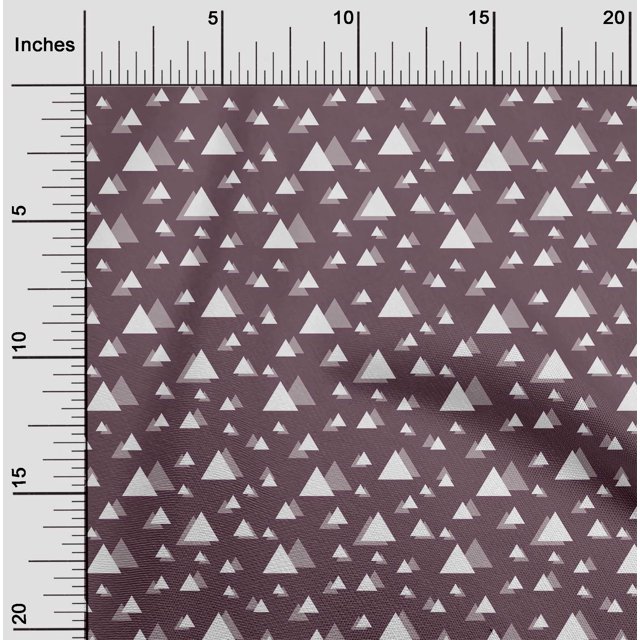 oneOone Viscose Chiffon Fabric Triangle Geometric Print Sewing Fabric BTY 42 Inch Wide