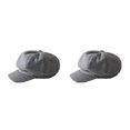 thumbnail image 3 of yingyy Peaked Caps Retro Fashion Breathable Woolen Octagonal Hats Beautiful Lines Easy Matching Sun for Visor Design Headgear Light Gray 2Set, 3 of 6