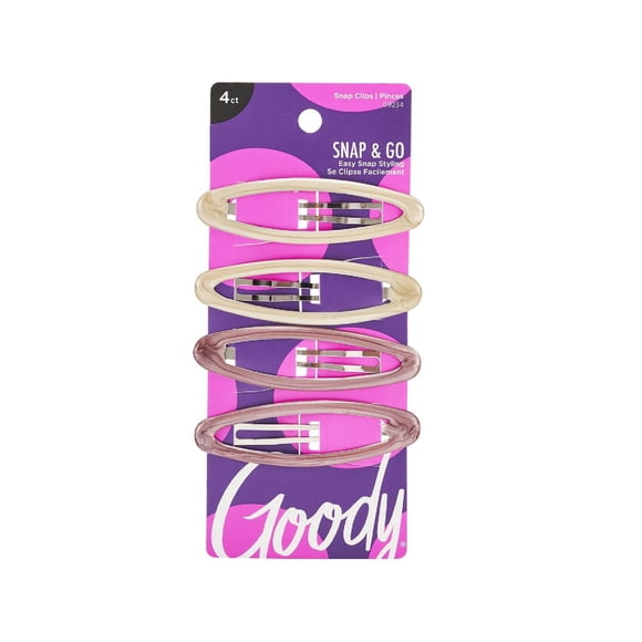 Goody Womens Classics Big Oval Epoxy Contour Clips, 4 Ct