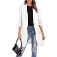 thumbnail image 2 of Awdenio Casual Women's Solid Three-Quarter Sleeve Button Tops Ladies Cardigan Coat, 2 of 5