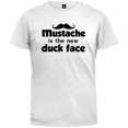 thumbnail image 1 of Mustache Is The New Duck Face White T-Shirt, 1 of 1