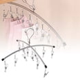 thumbnail image 2 of TIELUTT Functional Windproof Sock Clip Clothesline with 10 Clips Portable Folding Sock Rack Underwear Saw Horses Folding an Fitting Vise Utility Clips for Keys Clamp Lights for Workshop Workmate 425, 2 of 7