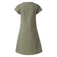 thumbnail image 4 of Pisexur Robe à Manches Courtes à Col en V Longueur Genou Femmes Style d'Été Robe Imprimée à Col en V Robe à Manches Courtes Robe pour Dames Robe pour Femmes, 4 of 4