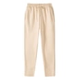 thumbnail image 2 of Men's Hop Casual Pants Solid Color Track Workout Trousers with Lace up and Pocket Design, 2 of 3