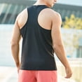thumbnail image 3 of Mens Casual Tank Tops Racer Back Crewneck Sleeveless Shirt Lightweight Workout Tee Summer Muscle T-Shirts, 3 of 6