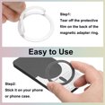 thumbnail image 3 of Uxcell Magnetic Adapter Ring, Magnetic Wireless Charger Conversion Kit Black, 3 of 8